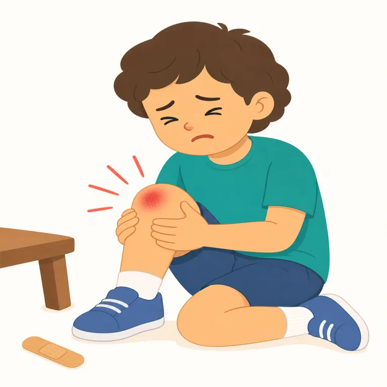 painful（痛い・形容詞）の覚え方イラスト — painful は pain「痛み」に -ful「〜でいっぱいの」が付いた形なので、文字通り「痛みを感じさせる」と覚えます