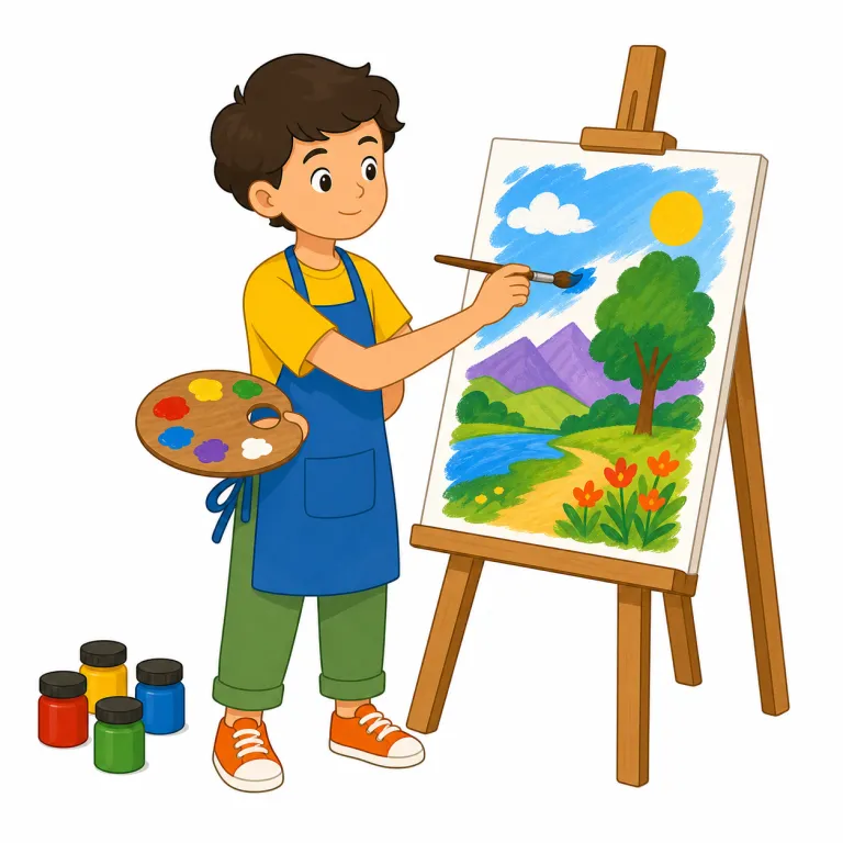 paint（ペンキ、絵の具・名詞）の覚え方イラスト — 名詞の paint は「塗る行為」そのものではなく、缶やチューブに入っている色材を思い浮かべると定着します