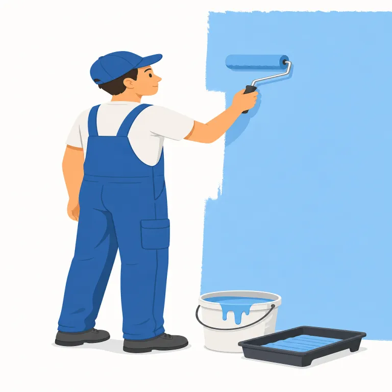 painter（画家・名詞）の覚え方イラスト — painter は paint「絵の具で描く」に、人を表す -er が付いた語として覚えます