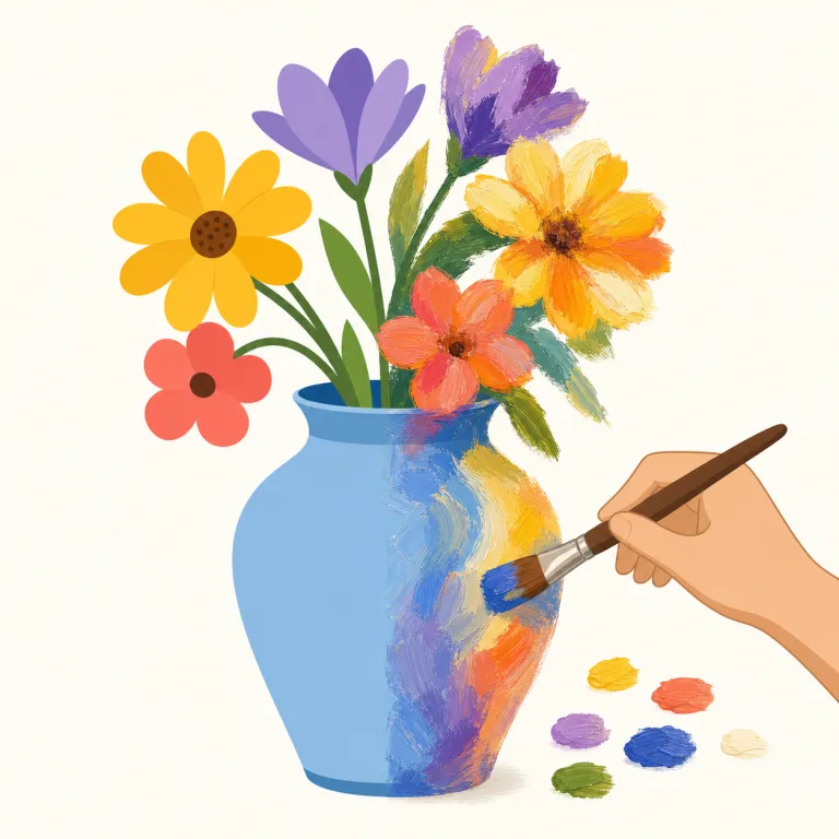 painterly（絵画的な・形容詞）の覚え方イラスト — この painterly は、人が「画家らしい」という意味ではなく、写真・映画・風景などが絵画作品のように見えるという評価語です