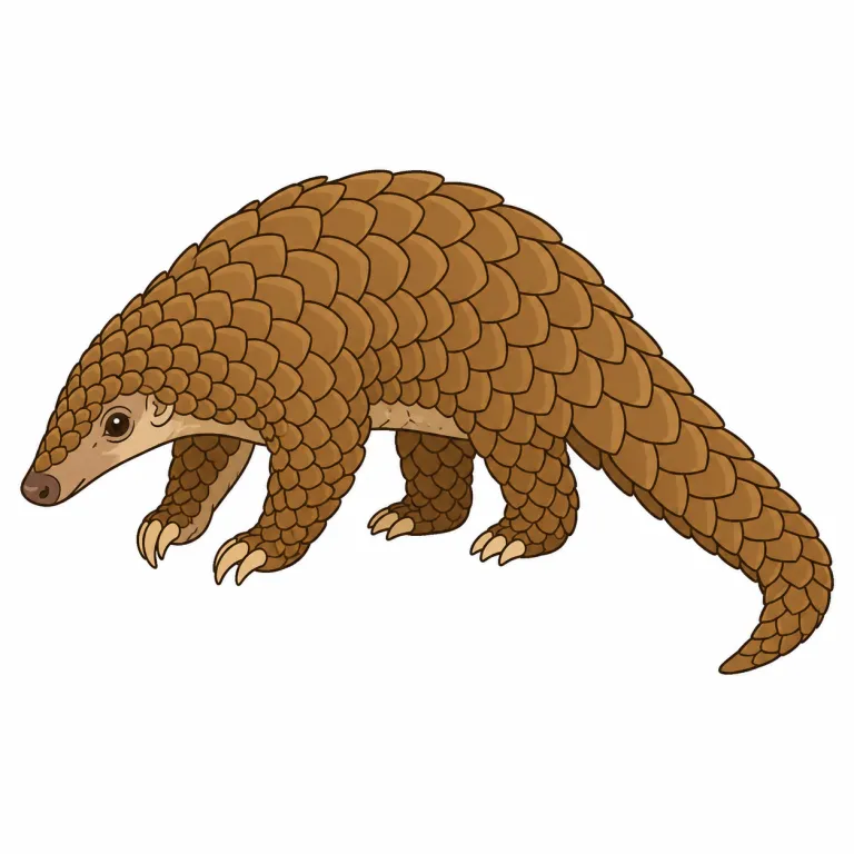 pangolin（センザンコウ・noun）の覚え方イラスト