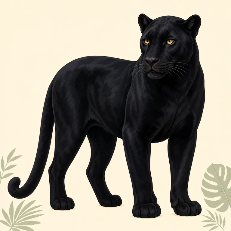 panther（黒ヒョウ・名詞）の覚え方イラスト — まずは `Black Panther` という固まりで覚えるのが最短です