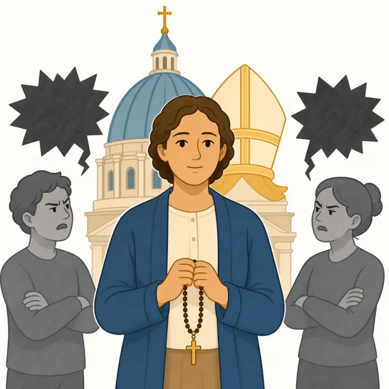 papist（カトリック教徒（蔑称）・名詞）の覚え方イラスト — pope や papal を知っていれば、その周辺にある「教皇寄りの人を指す語」だと結びつけると覚えやすい