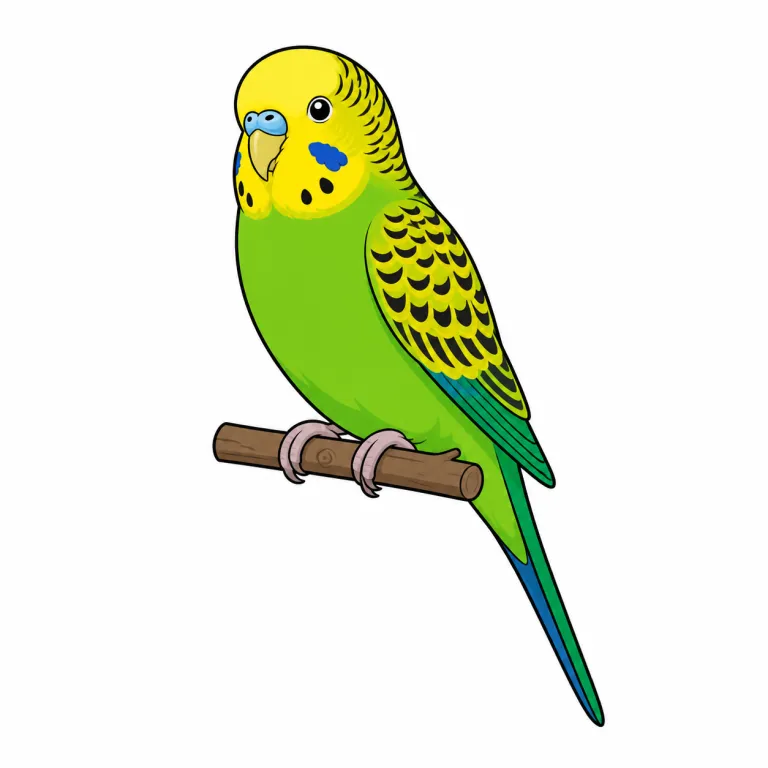 parakeet（インコ・noun）の覚え方イラスト