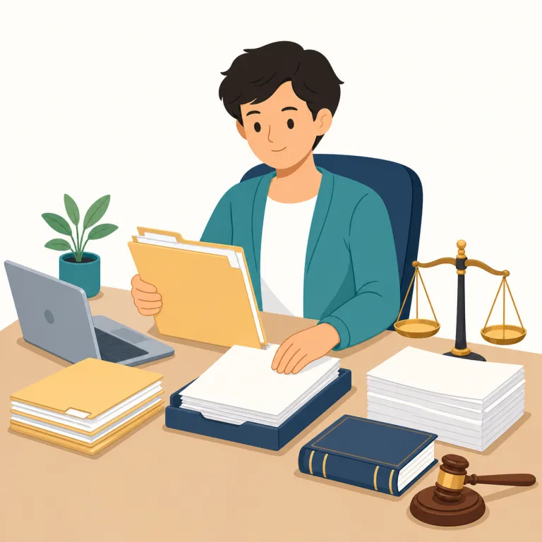 paralegal（法律事務補助員・名詞）の覚え方イラスト — legal が「法律の」と分かれば中心はつかめます