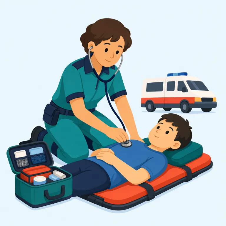paramedic（救急救命士・名詞）の覚え方イラスト — まず medic を「医療担当の人」として押さえると覚えやすいです