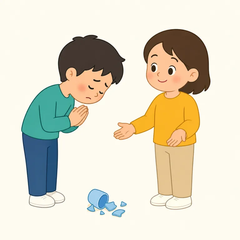 pardon（許してください・形容詞）の覚え方イラスト