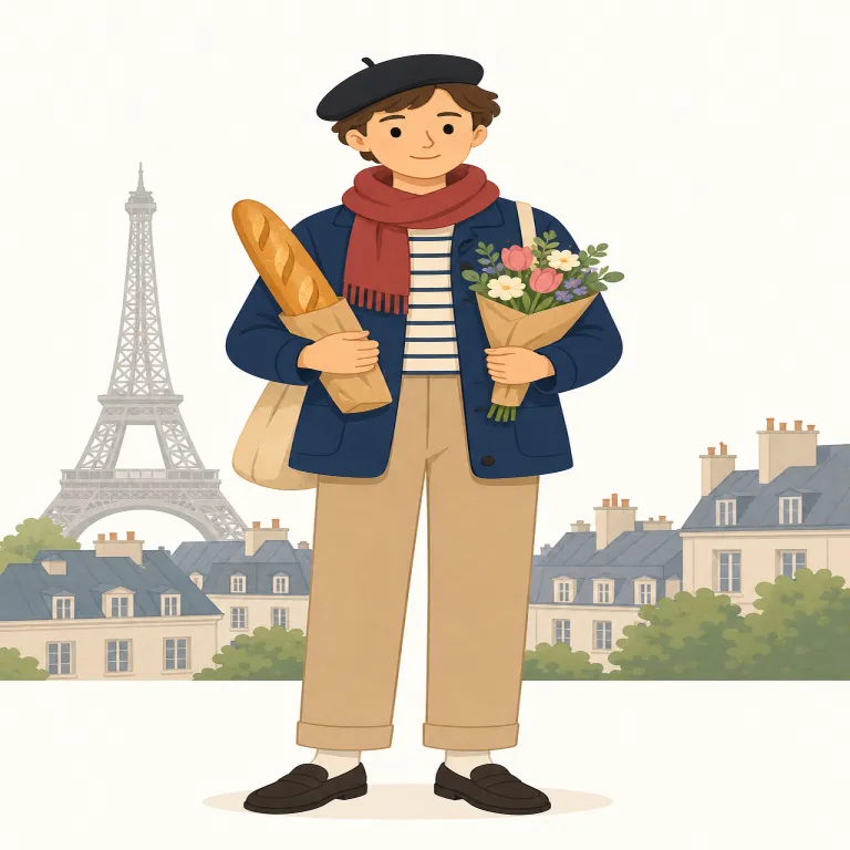 parisian（パリ人・noun）の覚え方イラスト