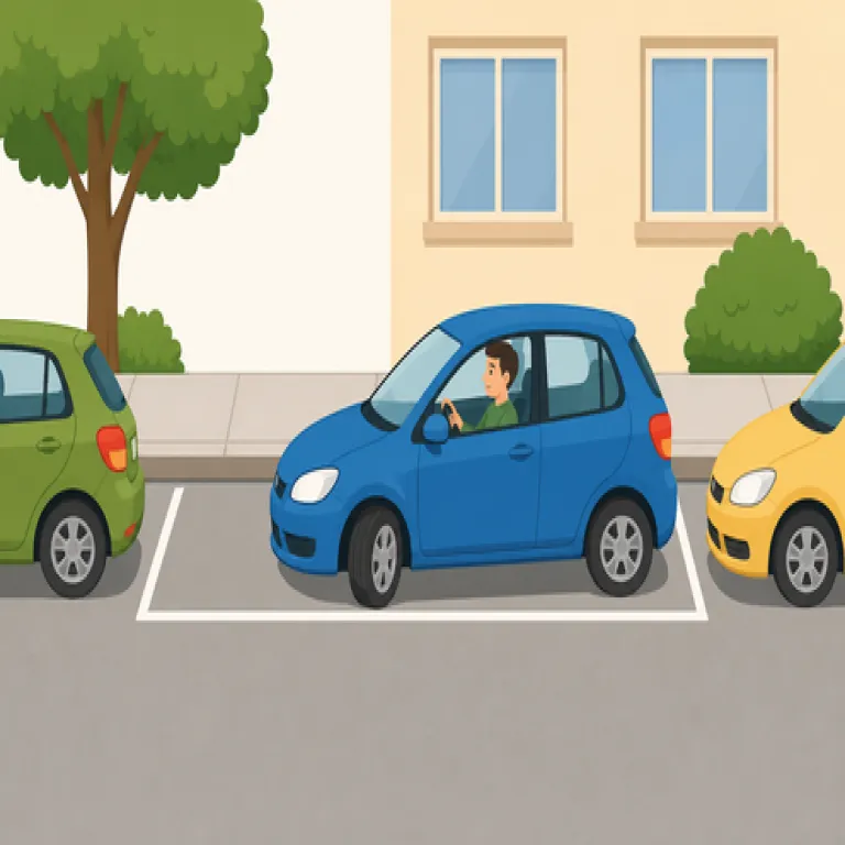 park（駐車する・verb）の覚え方イラスト