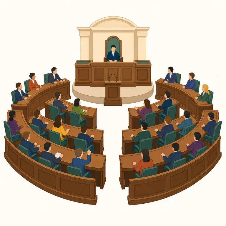 parliamentary（議会の・形容詞）の覚え方イラスト — parliament を知っていれば、-ary が付いて「議会に関する」と整理できる