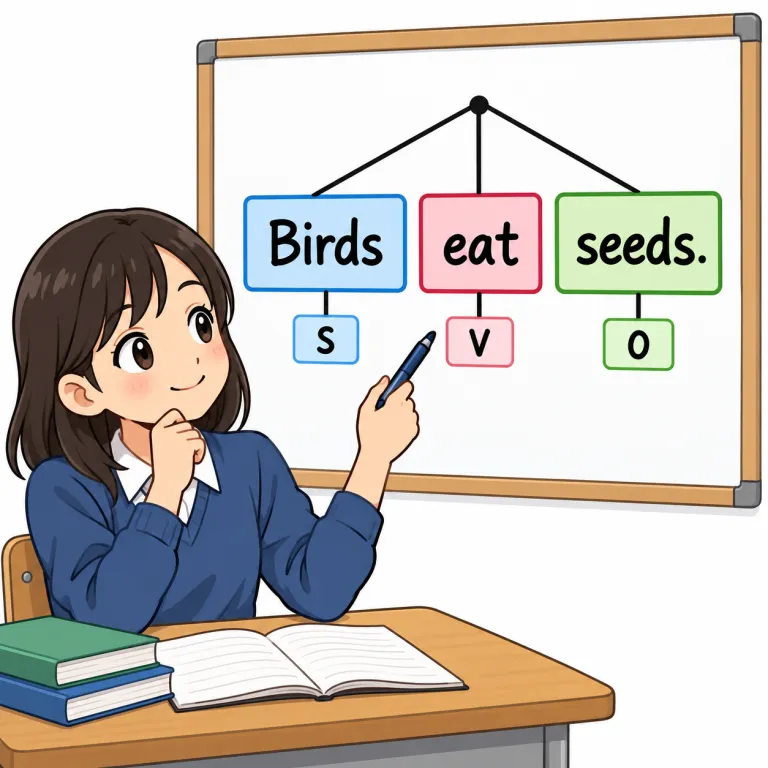parse（文法分析する・verb）の覚え方イラスト
