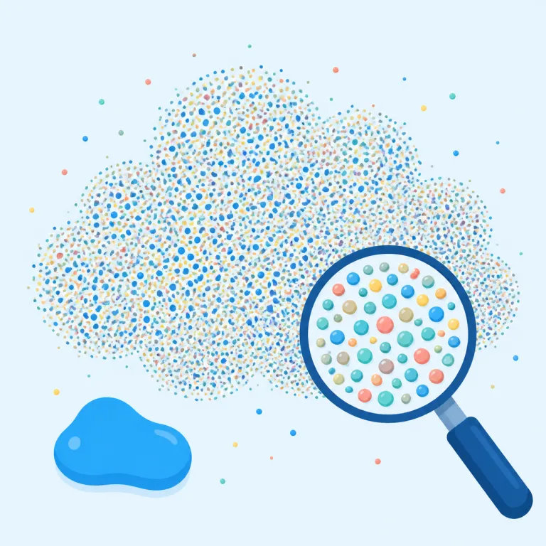 particulate（粒子状の・形容詞）の覚え方イラスト — particle（粒子）が分かれば、その形容詞版と考えると覚えやすい語
