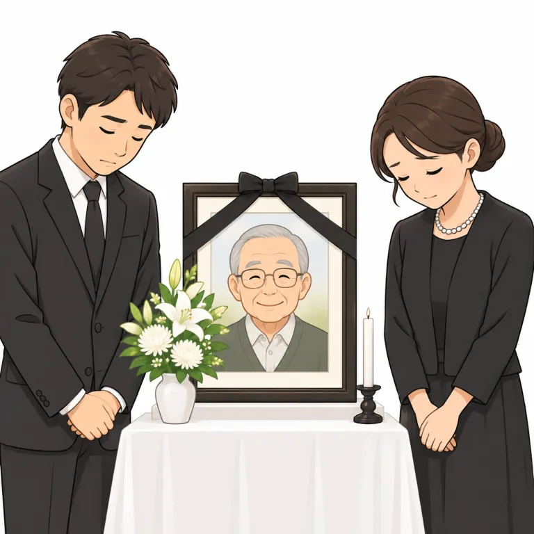 pass on（亡くなる・phrasal_verb）の覚え方イラスト