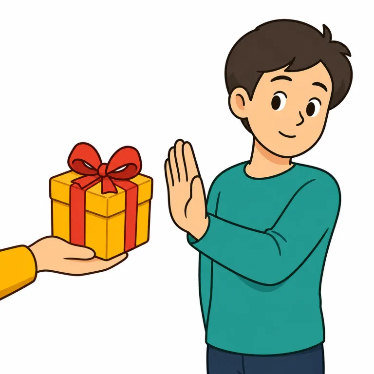 pass on（断る、見送る・phrasal_verb）の覚え方イラスト