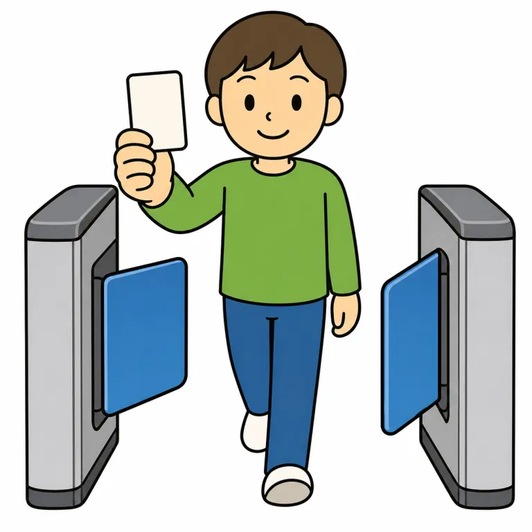 pass（通行証、入場券・noun）の覚え方イラスト