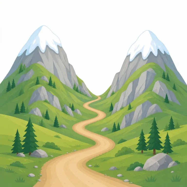 pass（峠・noun）の覚え方イラスト