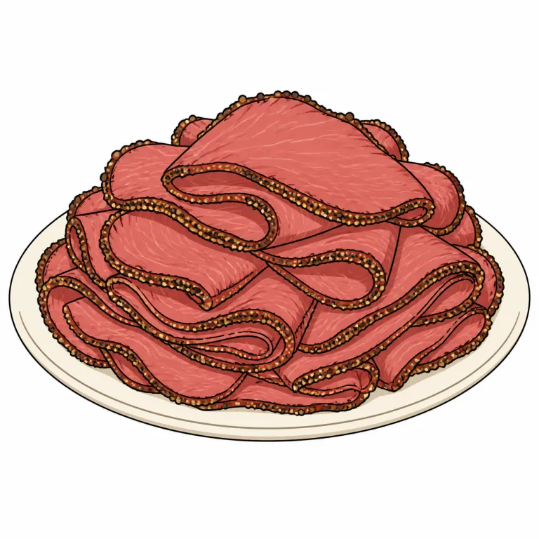 pastrami（パストラミ・noun）の覚え方イラスト