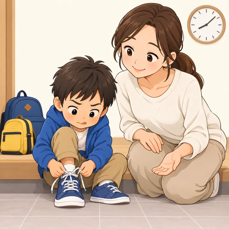 patient（忍耐強い・adjective）の覚え方イラスト