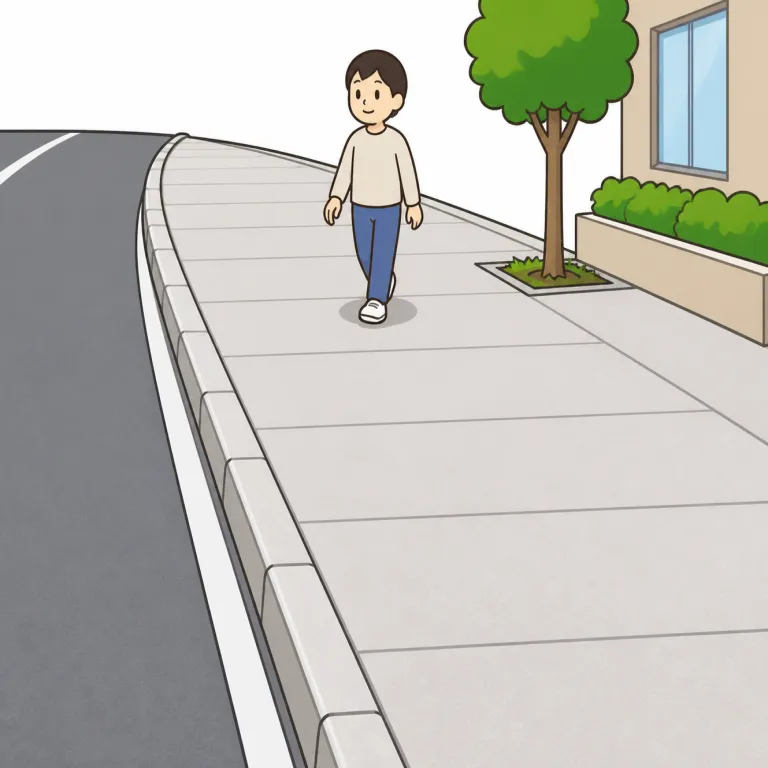 pavement（歩道・noun）の覚え方イラスト