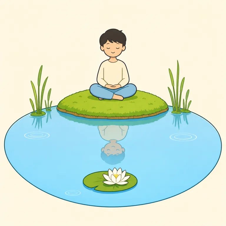 peace（静けさ、平穏・noun）の覚え方イラスト