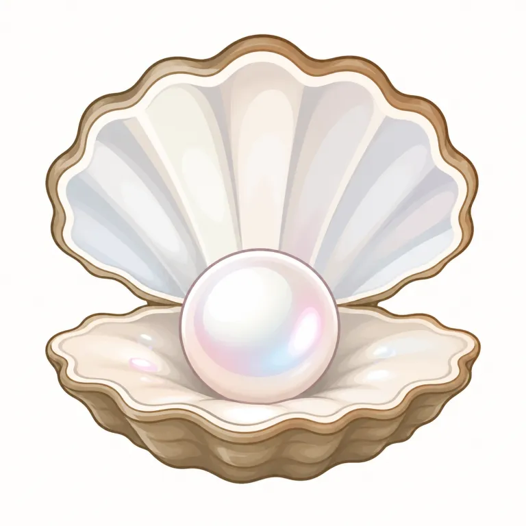 pearl（真珠・名詞）の覚え方イラスト — pearl は jewelry や necklace と一緒に覚えると定着しやすい語です