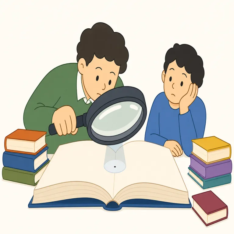 pedantic（細かすぎる・形容詞）の覚え方イラスト — pedantic は detail「細部」や precise「正確な」と結びつけて覚えるとよい語です