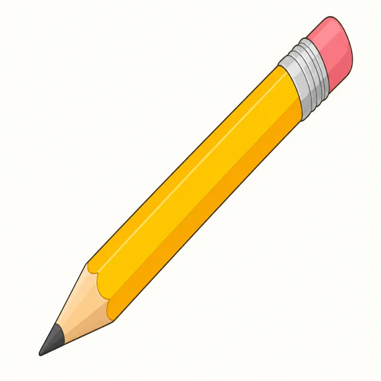 pencil（鉛筆・名詞）の覚え方イラスト — pencil は「芯で紙に跡をつける道具」として覚えるとよい