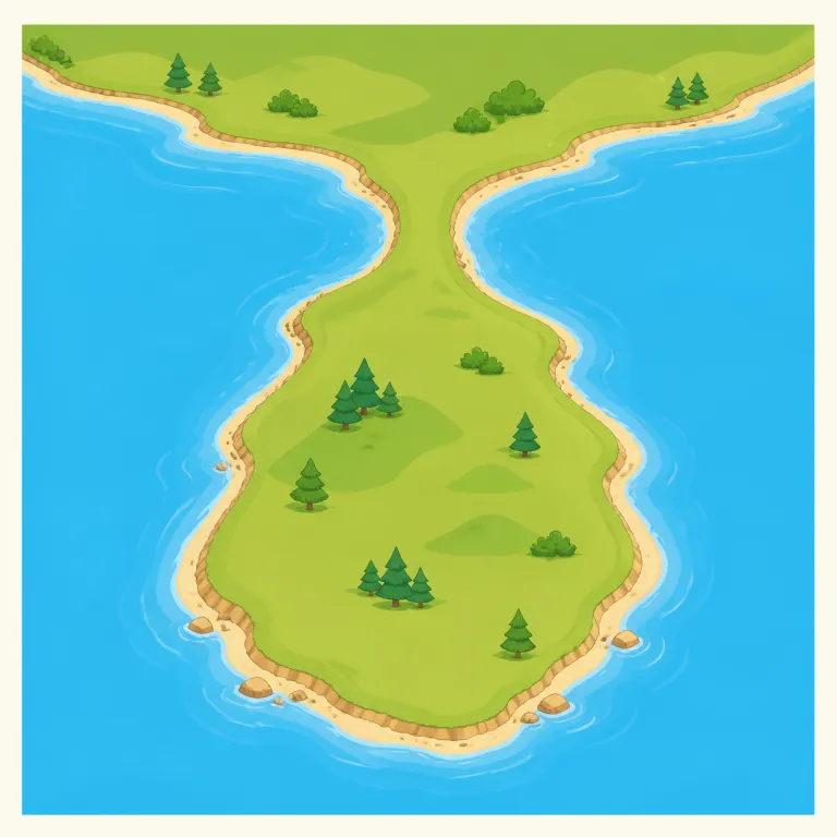 peninsular（半島の、半島状の・形容詞）の覚え方イラスト — peninsula（半島）が分かれば、peninsular はそのまま「半島の」という形容詞版と覚えるのが近道