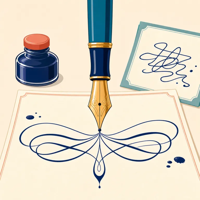 penmanship（字の書きぶり・名詞）の覚え方イラスト — まず `pen` が見えるので「ペンで書くこと」に結びつけると入りやすい語です