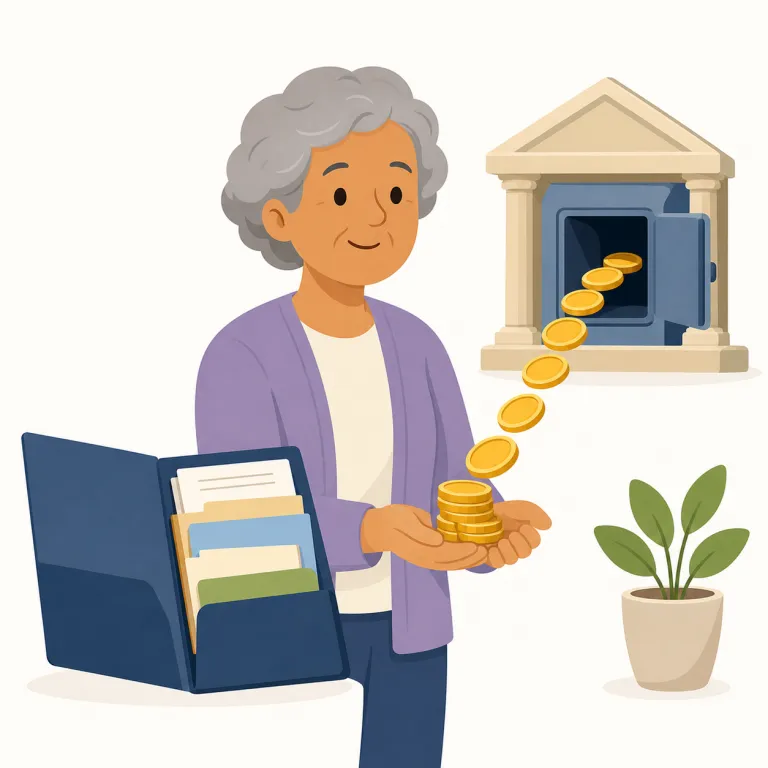 pensionable（年金受給資格のある・形容詞）の覚え方イラスト — pensionable は pension「年金」+ -able「〜できる、資格がある」と考えると覚えやすい語です