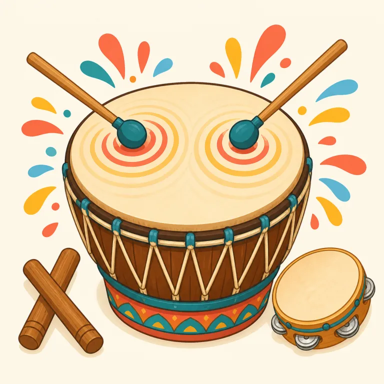 percussive（パーカッシブな・形容詞）の覚え方イラスト — percussion（打楽器）を知っていれば最短で覚えやすい語