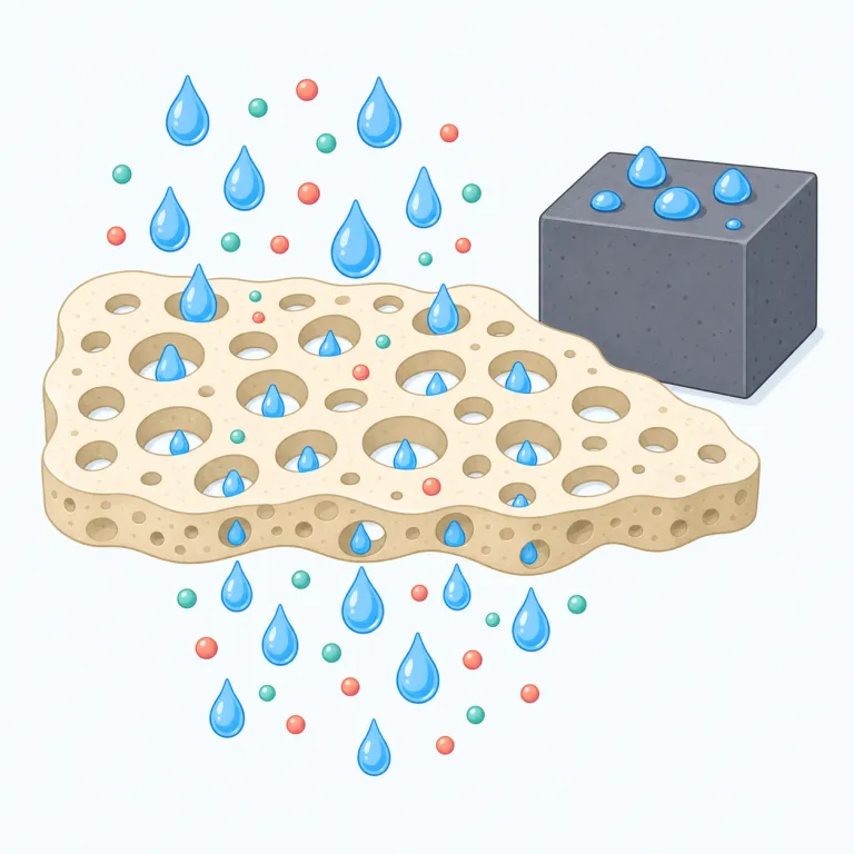 permeability（透過性・名詞）の覚え方イラスト — permeability は、まず permeate「しみ込む・通り抜ける」を軸に覚えると定着しやすい語です