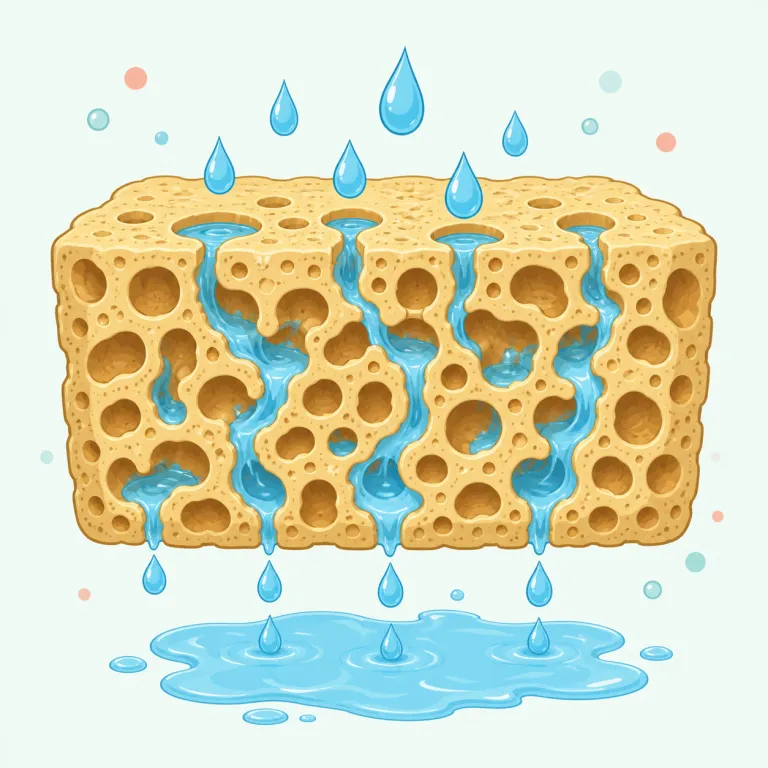 permeable（浸透性の・形容詞）の覚え方イラスト — まず permeate「しみ込む・浸透する」を知っていると覚えやすい語です
