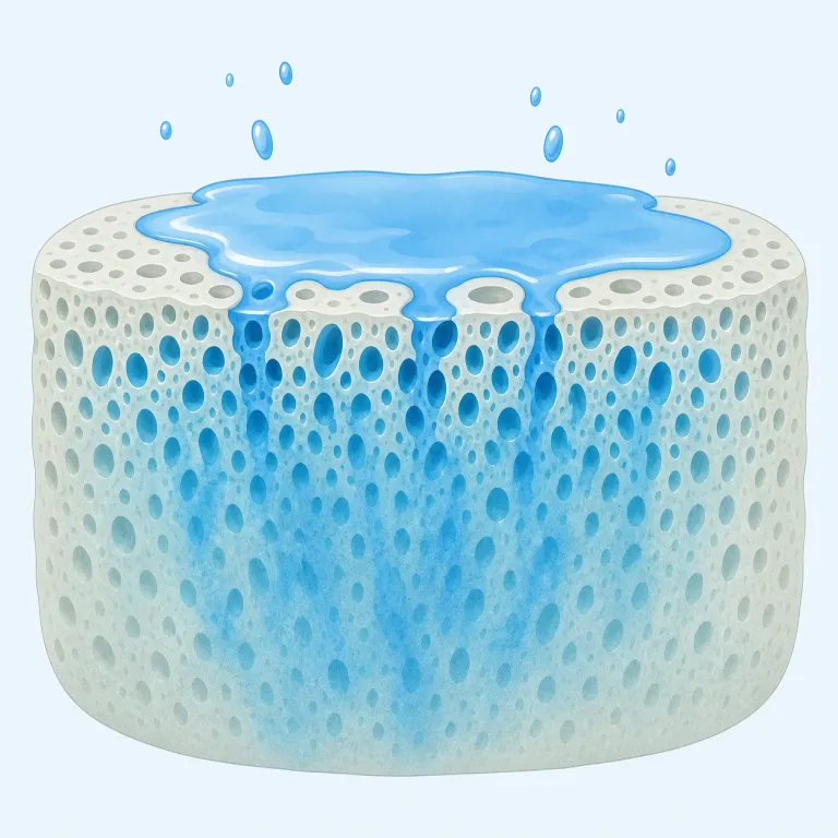 permeation（浸透・名詞）の覚え方イラスト — permeate を知っていれば、その名詞形が permeation と整理すると覚えやすいです