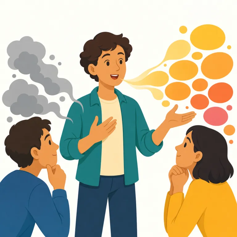 persuasively（説得力を持って・副詞）の覚え方イラスト — まず persuade（説得する）→ persuasive（説得力のある）→ persuasively（説得力をもって）と形でつなげて覚える