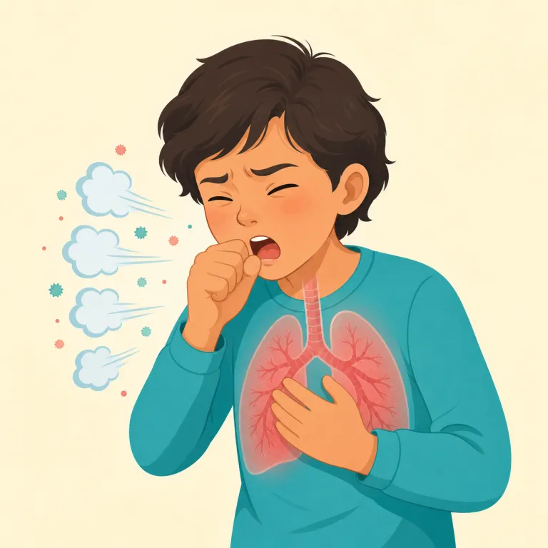 pertussis（百日咳・名詞）の覚え方イラスト — 単独で丸暗記するより、ワクチン文脈の定番セットで固定すると残りやすい語です