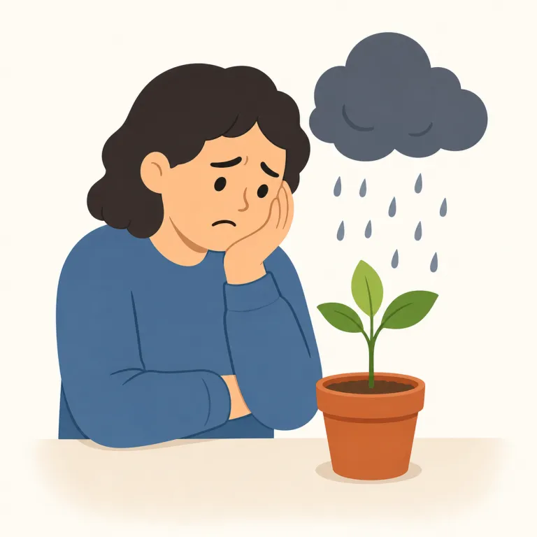 pessimistic（悲観的・形容詞）の覚え方イラスト — まず optimistic と反対語セットで覚えるのが近道です