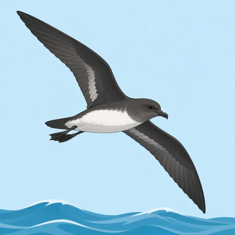 petrel（ミズナギドリ（鳥）・名詞）の覚え方イラスト — petrel は、外洋で生活するミズナギドリ類の海鳥を指す専門寄りの名詞として覚えます