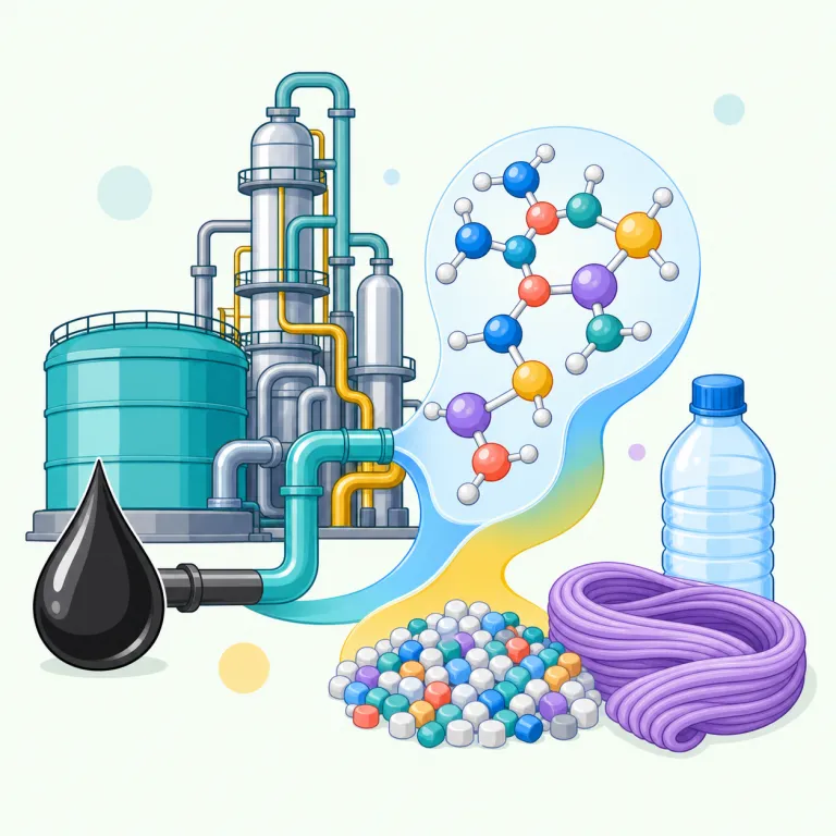 petrochemical（石油化学の・形容詞）の覚え方イラスト — chemical が分かれば、petrochemical は「chemical の中でも石油由来のもの」と整理すると覚えやすいです