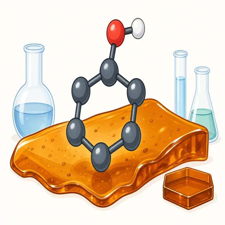 phenolic（フェノール系・形容詞）の覚え方イラスト — まず phenol を核にして覚える