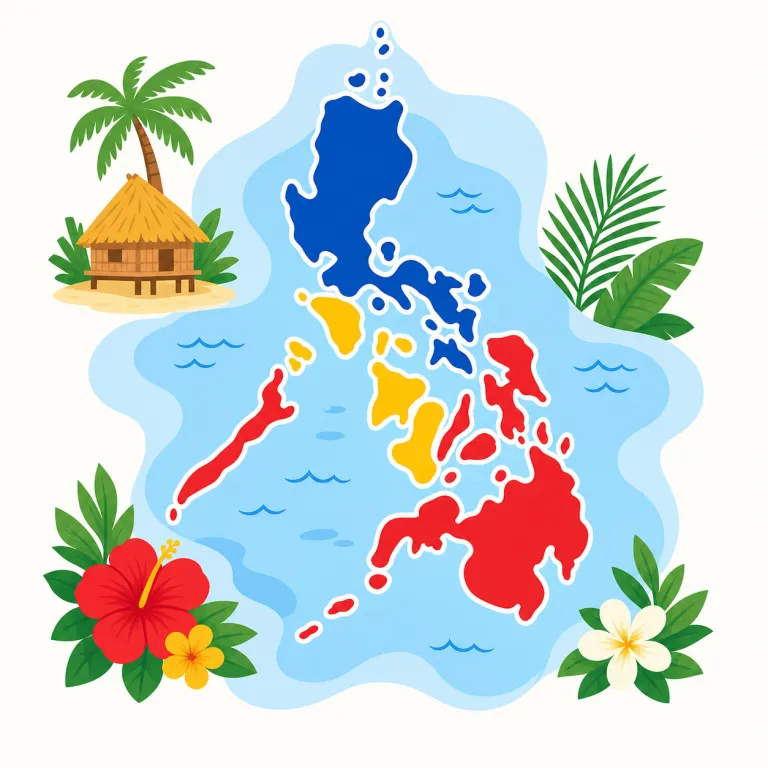 philippine（フィリピンの・形容詞）の覚え方イラスト — 形容詞 Philippine は、Philippine government や Philippine Sea のように、国としてのフィリピンに公式・地理的に属するものを…
