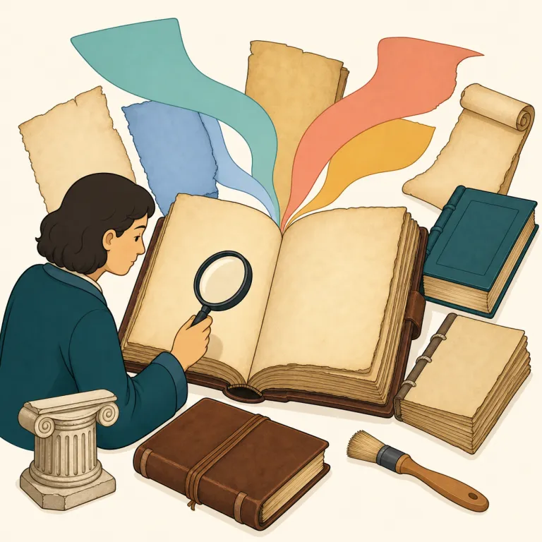 philology（文献学・名詞）の覚え方イラスト — まず形で覚えると残りやすい語です
