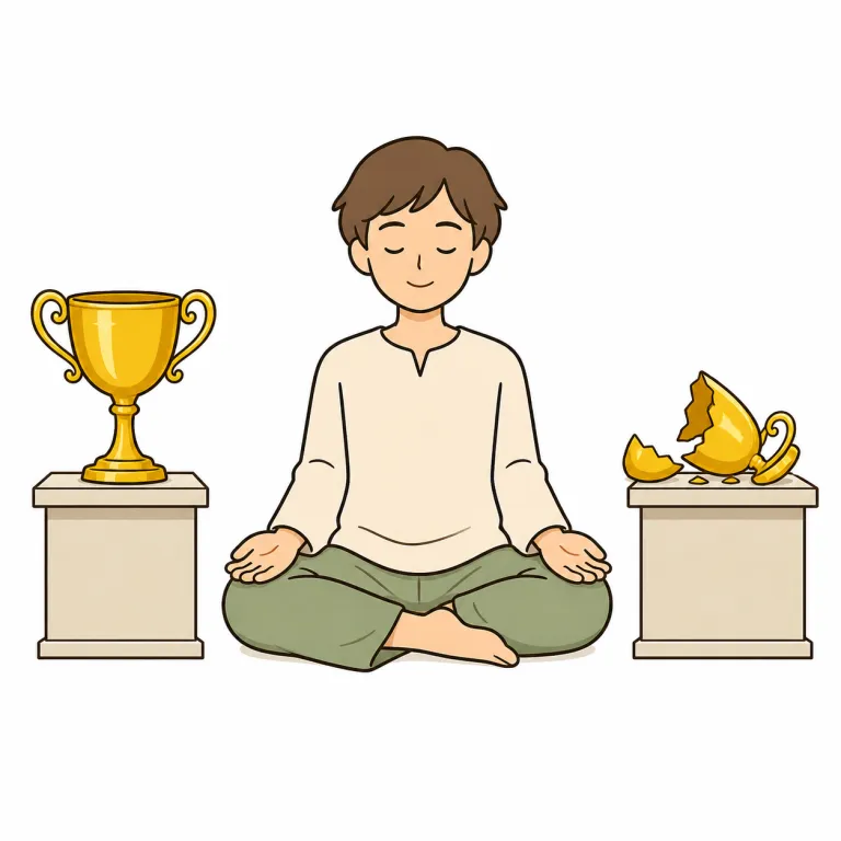 philosophical（達観した・adjective）の覚え方イラスト