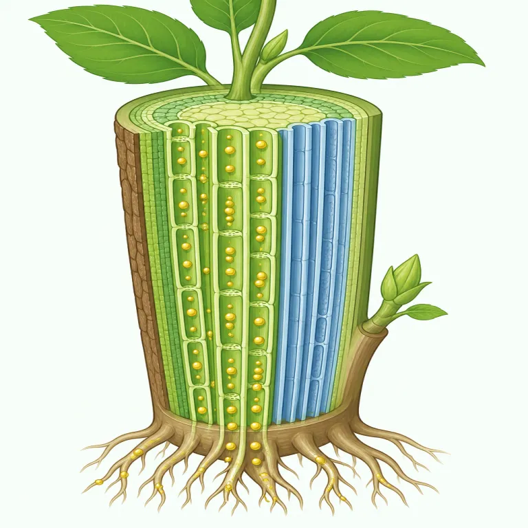 phloem（師部・名詞）の覚え方イラスト — 植物の輸送組織は xylem と phloem のセットで覚えると崩れにくい