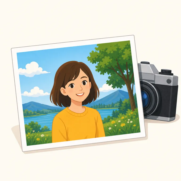 photograph（写真・名詞）の覚え方イラスト — photo が「写真」で定着していれば、photograph はまず「写真として撮る動作」と結びつけると覚えやすいです