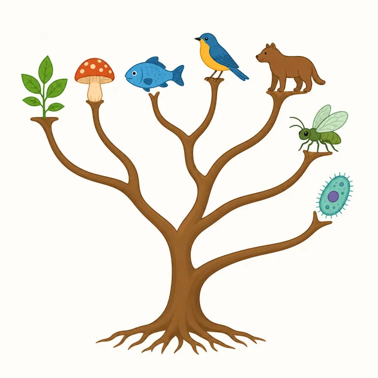 phylogeny（系統発生・名詞）の覚え方イラスト — まず語尾の -geny を genealogy（家系）, gene（遺伝子）, generate などと結びつけると、「起源・受け継がれ方」を見る語だと覚えやすいです