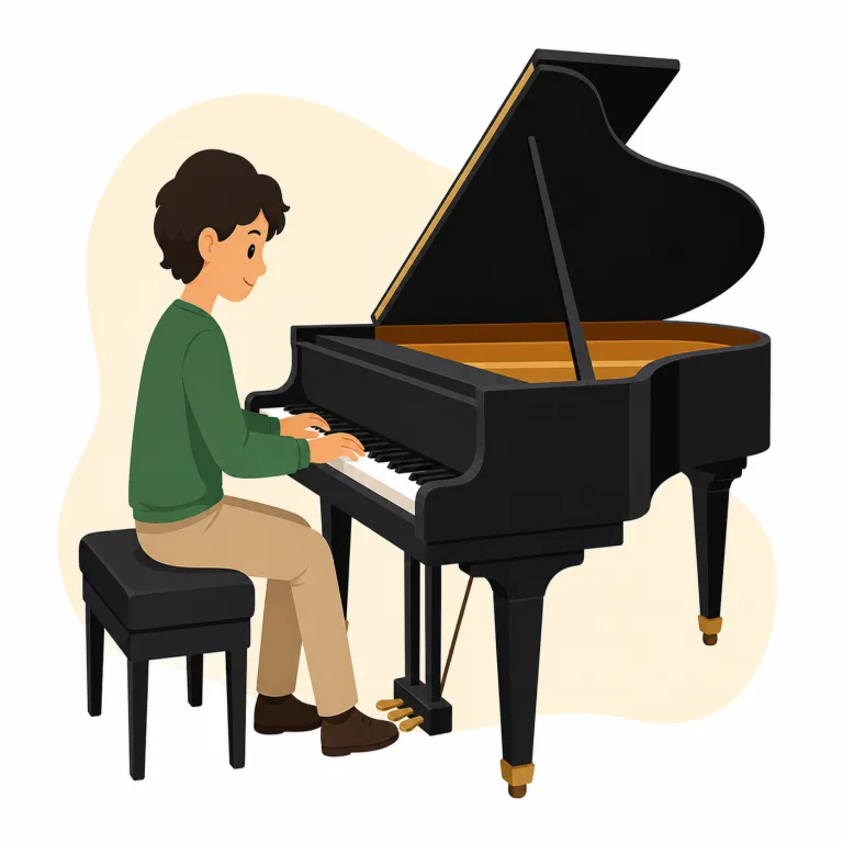 pianist（ピアニスト・名詞）の覚え方イラスト