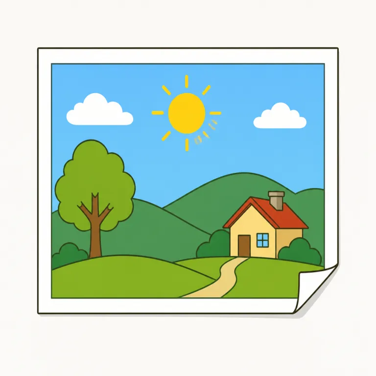 picture（絵、写真・名詞）の覚え方イラスト — picture は「ぱっと見て内容が入ってくる一枚」と覚えると使いやすい語です