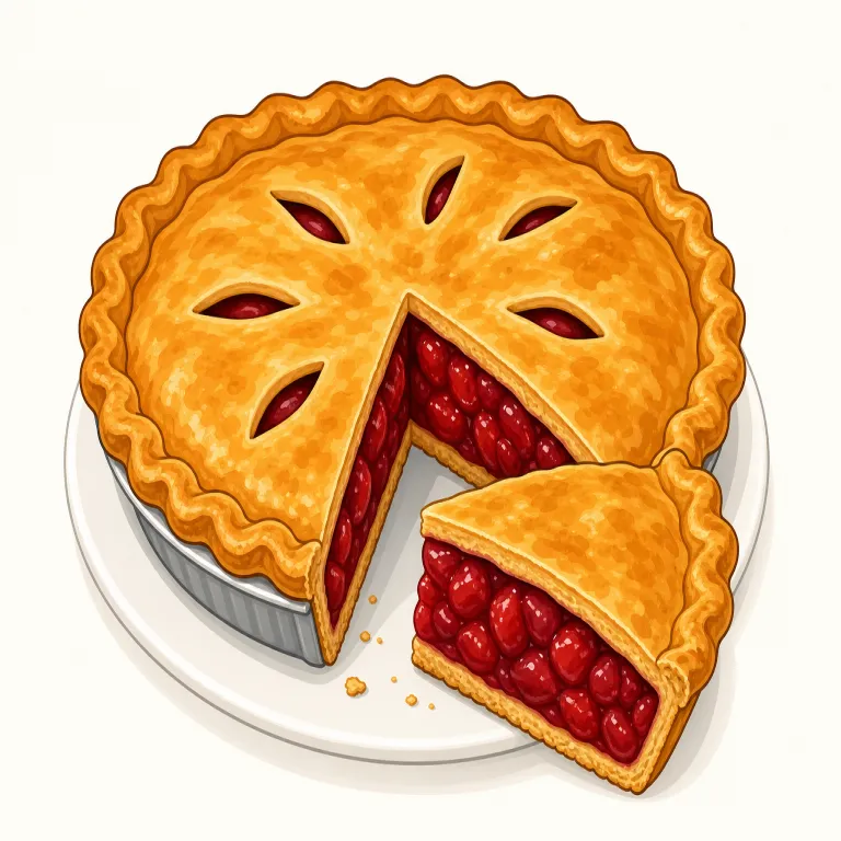 pie（パイ・名詞）の覚え方イラスト — pie は apple pie、pumpkin pie、meat pie をひとまとまりで覚えると定着しやすいです