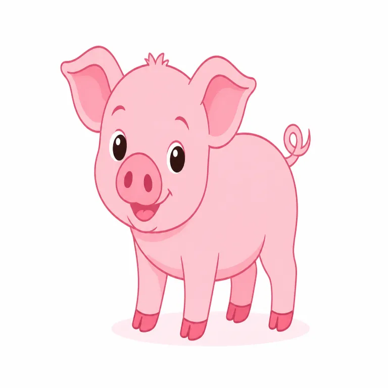 piglet（子豚・名詞）の覚え方イラスト — pig が「豚」だと分かれば、piglet はまず「小さい豚」と発想すると覚えやすいです